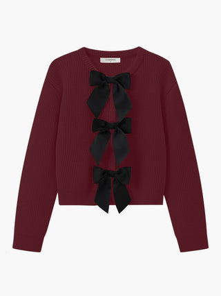 Geribde Trui met Strik