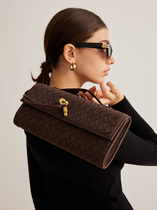 Flap Suède Clutch Tas