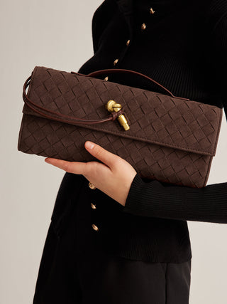 Flap Suède Clutch Tas