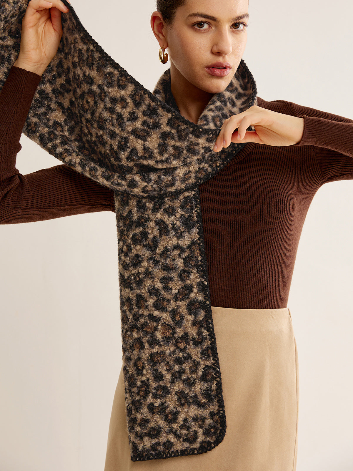 Leopard Print Minky Scarf