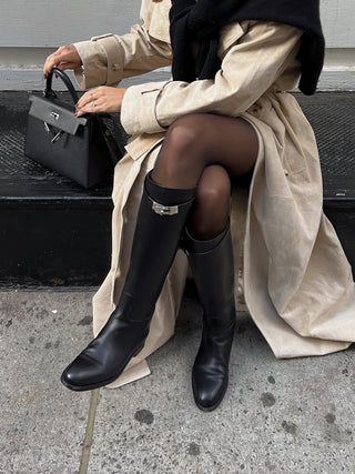 Geveste knie-high ridderlaarzen