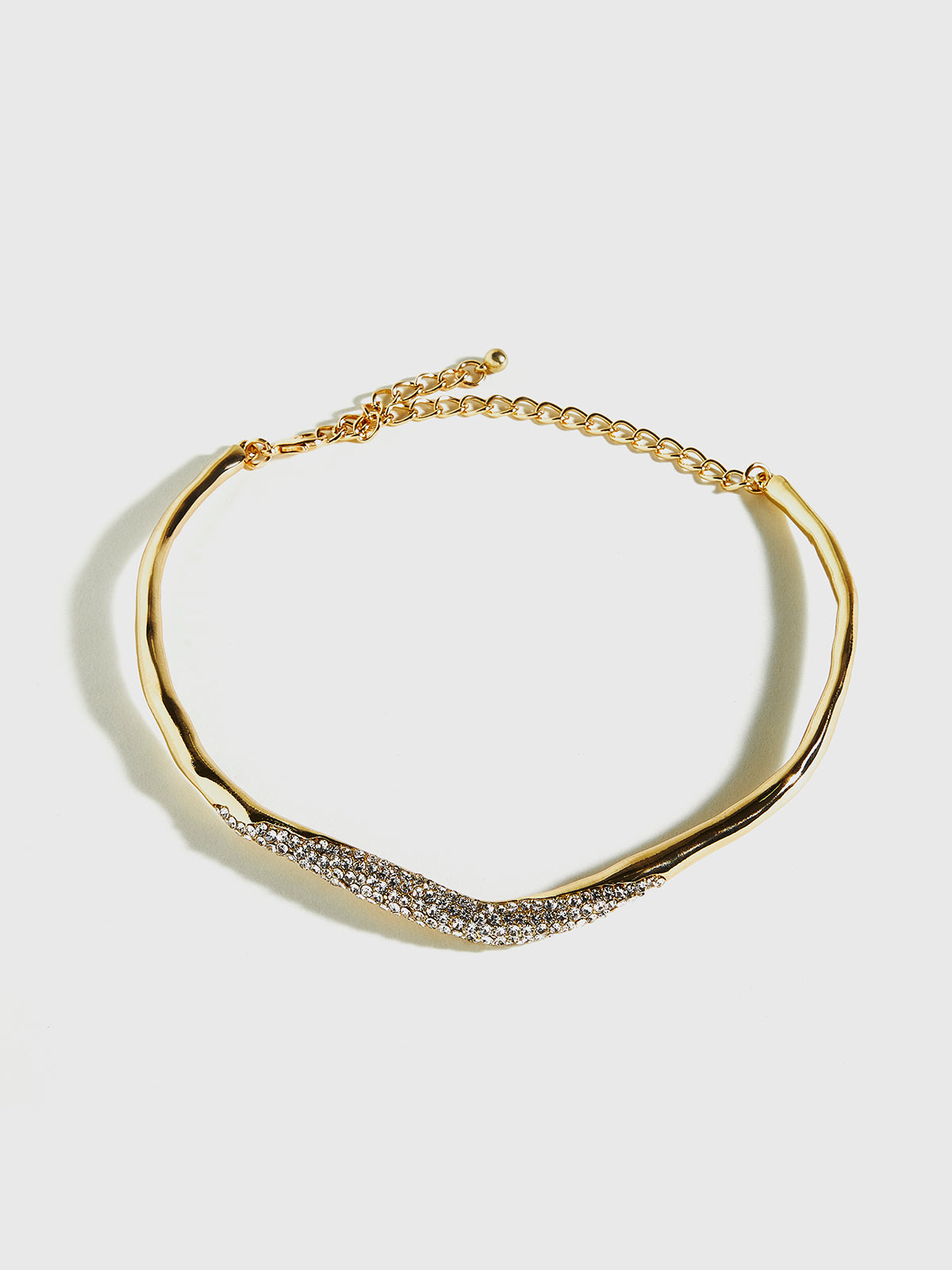 Irregulaire Zirkon Choker Ketting