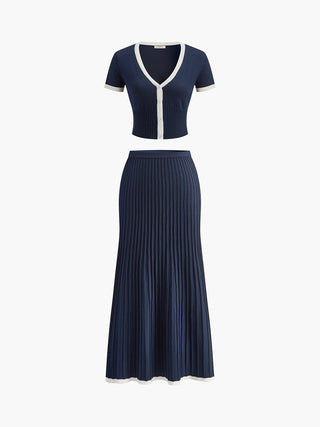 Minimalistisch Sweater Rok Set