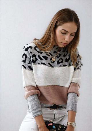 Cheyenne trui met luipaardmotief