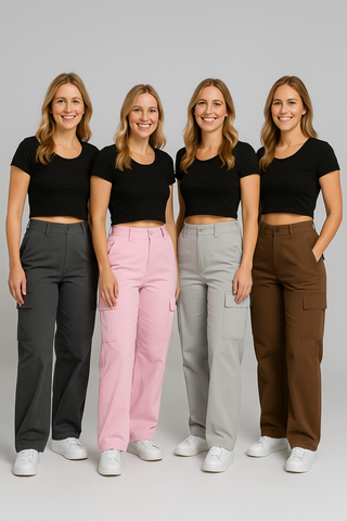 High-Waist Cargo Broek voor vrouwen