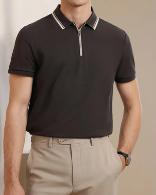 The Crestfield Zip Polo